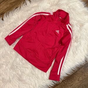 Adidas Pink Toddler Girls Track Jacket Size 4T Full Zip Athletic